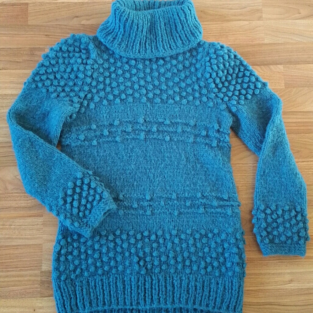 Paul & Joe Knit Blue Sweater small turtleneck